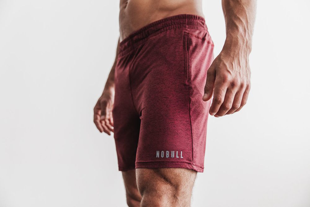 Shorts NOBULL Homme Bordeaux - NOBULL Lightweight Knit Runner 7",France (1632-IJFOS)